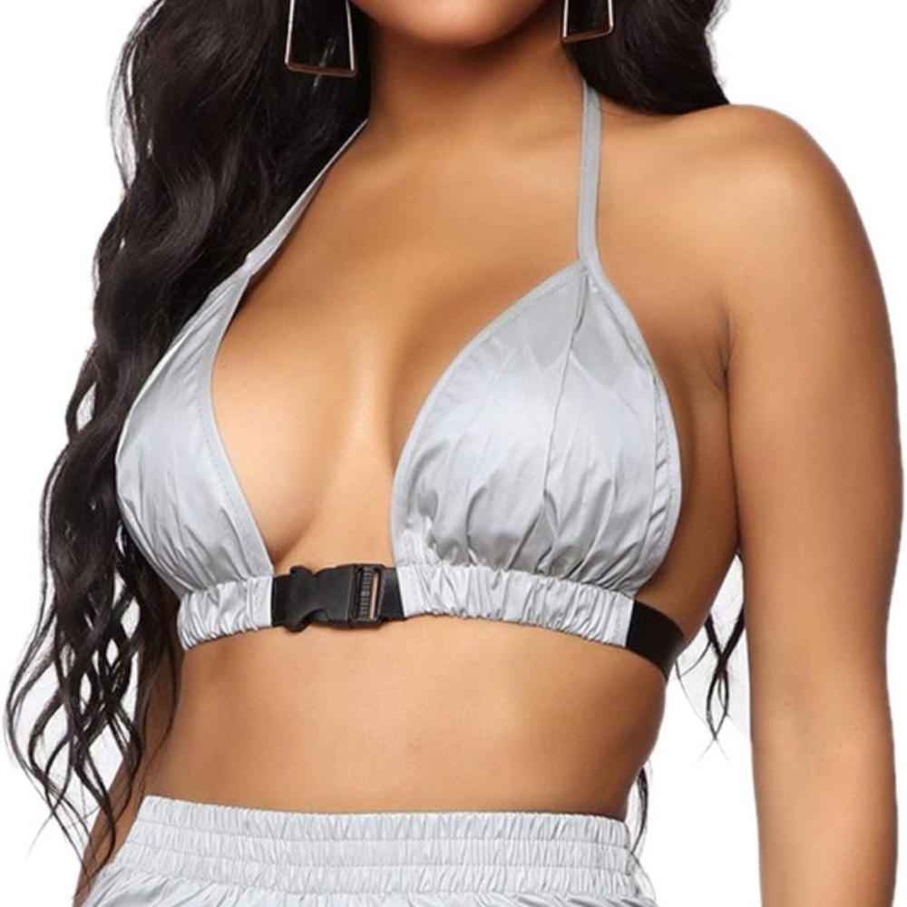 Reflective Rave Bra Top - Picture 2 of 12